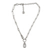 Clear Swarovski crystal silver-plated necklace. 