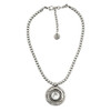 Clear round Swarovski crystal beaded necklace. 