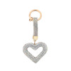 Heart rhinestone keychain. 