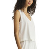 Z Supply Sloane V-Neck Cotton Jersey Tank Top - White - side view