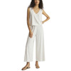 Z Supply Sloane V-Neck Cotton Jersey Tank Top - White - model view wearing Scout Jersey Pants