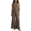Z Supply Scout Jersey Crop Flare Pant - Perfectly Taupe - Model is 5'6"
