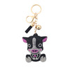 Cow rhinestone keychain. 