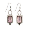 Pink Swarovski crystal dangle earrings. 