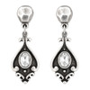 Clear quartz post dangle earrings. 