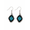 Blue crystal dangle earrings. 