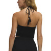 Z Supply Lydia Cropped Halter Top - Black - back view