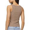 Z Supply Rowe Rib Scoop Tank Top - Heather Ash - back view