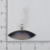 Shell marquise-shaped sterling silver pendant with a ruler. 