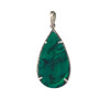 Teardrop abalone shell sterling silver pendant backside. 
