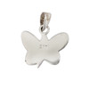 Sterling silver abalone shell butterfly pendant backside. 