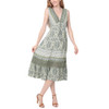 Angie Clothes - V-Neck Tank Dress with Lace Detail and Tie Back - front view