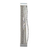 Silver stone faux leather magnetic bracelet opened up. 