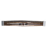 Brown multi-strand beaded faux leather magnetic bracelet opened up. 