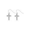 Cross sterling silver dangle earrings. 