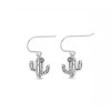 Cactus sterling silver dangle earrings. 