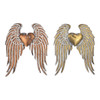 Bronze and Copper heart with wings wall hangings. 