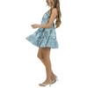 Angie Clothing Spaghetti Strap Tiered Short Dress - Cornflower Blue - side view