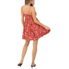 Angie Clothing Spaghetti Strap Paisley Print Sundress with Tie Bust - Red - back view