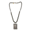 Cross gunmetal necklace. 