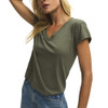 Z Supply Modern V-Neck Tee - Tea Leaf Green - side view