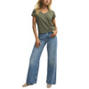 Z Supply Modern V-Neck Tee - Tea Leaf Green - model front view
