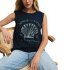 Z Supply SUNRISE Muscle Tank - Eclipse Blue - model front view