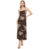 Z Supply Charisma Floral Mesh Midi Dress - Dark Chocolate