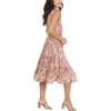 Nostalgia Clothing Fit & Flare Tiered Dress with Waist Tie - Ginger - side view