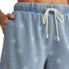 Z Supply Written In The Stars Terry Knit Shorts - Ocean Air Indigo - waistline and side seam pocket view