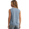 Z Supply SALTY Muscle Tank - Boathouse Blue - back view