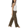 Nostalgia Clothing Straight Leg Elastic Waist Pants - Leopard Print - right side view