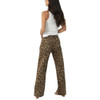 Nostalgia Clothing Straight Leg Elastic Waist Pants - Leopard Print - back view