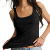 Z Supply Renae Premium Rib Tank - Black - front view