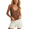 Z Supply Acadia Sweater Tank - Palo Santo Brown