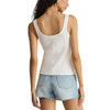 Z Supply Niko Scallop Rib Tank Top - White - back view