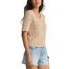 Z Supply Adria Pointelle Cardigan - Island Coconut - side view