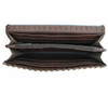 Blue Sea Turtle Faux Leather Wallet - Interior Card Slots and Zipper Pocket
