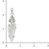 Sterling Silver Clear Quartz Pendant Size and Measurement