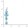 Sterling Silver Larimar Pendant Size Measurement