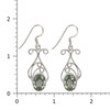 Green Amethyst Sterling Silver Earrings Size and Scale