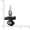 Sterling Silver Three Stone Gemstone Pendant Size and Scale