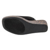 Corkys Footwear Wedge Mule - MAYBE LATER - Faux Black Suede - bottom view