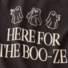 Z Supply HERE FOR THE BOO-ZE Classic Crew Sweatshirt - Ash Black - close up graphic view