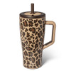 BruMate ERA 30oz Straw Tumbler Travel Mug - LEOPARD LATTE - Limited Edition
