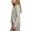 POL Clothing V-Neck Ribbed Long Sleeve Top - Vintage Washed Beige - side view