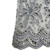 Flora Ashley - Elastic Waist Denim Pant with Scalloped Hem - Light Blue - close up hemline view