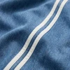 Z Supply Sidelines Ankle Denim Track Pant - Dreamstate Blue - close up fabric view