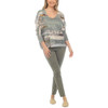 Flora Ashley - Elastic Waist Jogger - Khaki Green - front model view