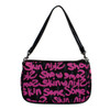 Pink and black Skin purse.
